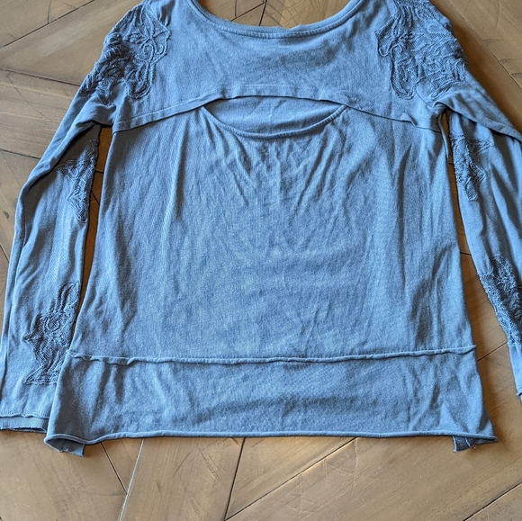 Free People, Grandpa Outer Sunset Jersey Top, S - Picture 4 of 6